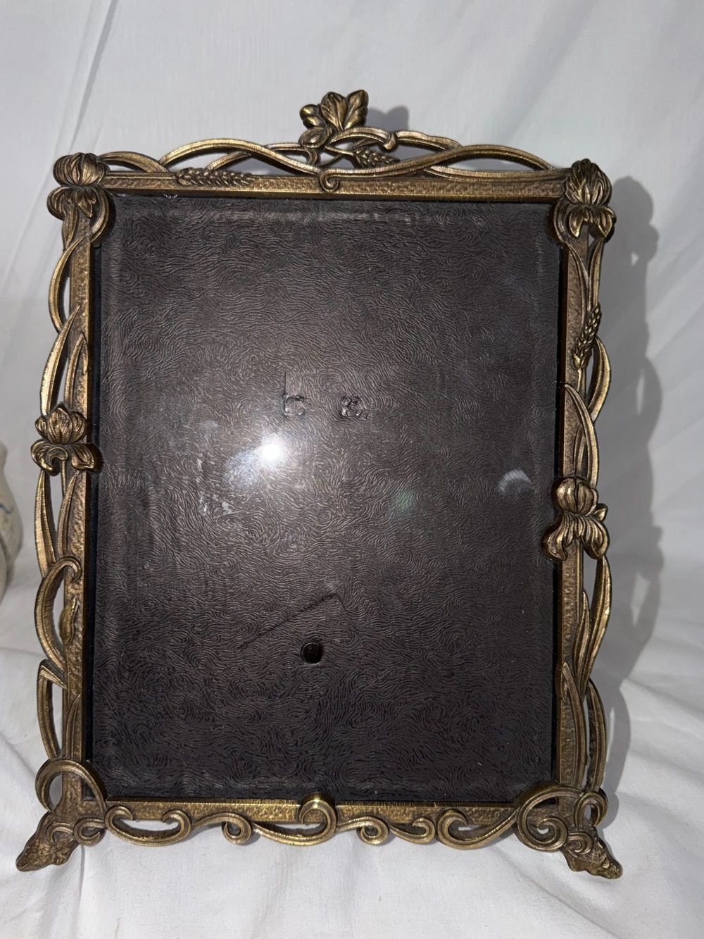 Vintage Art Nouveau Ornate Brass Picture Frame